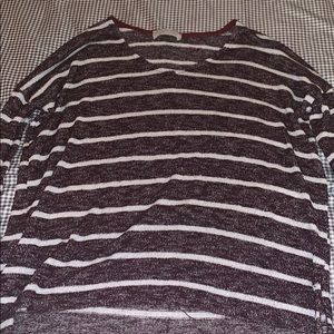 white and garnet sweater